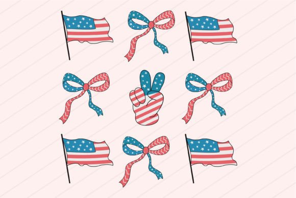 4th of July Coquette Svg Png Usa Flag