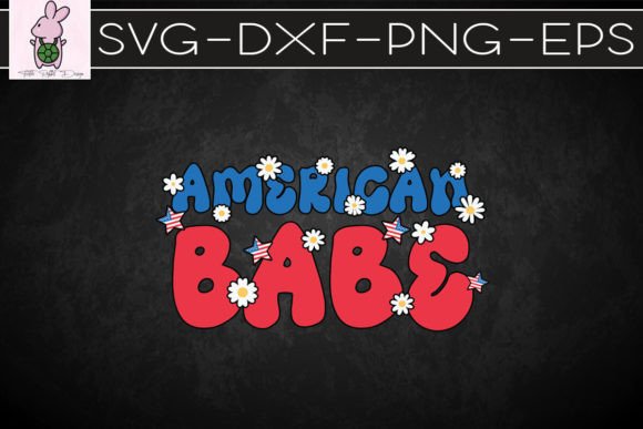 American Babe American Flag SVG Graphics