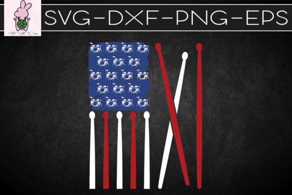 American Flag Drumsticks USA Vintage Graphics