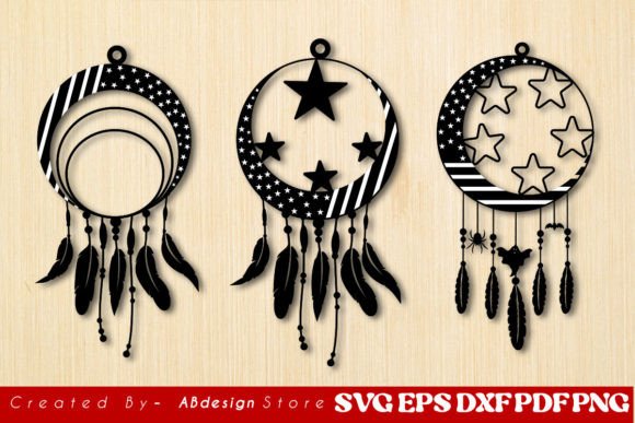 American Flag Earring Design Svg Bundle