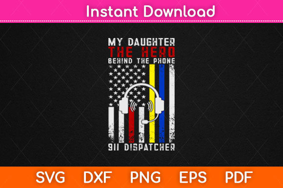 American Flag My Daughter the Hero Graphics