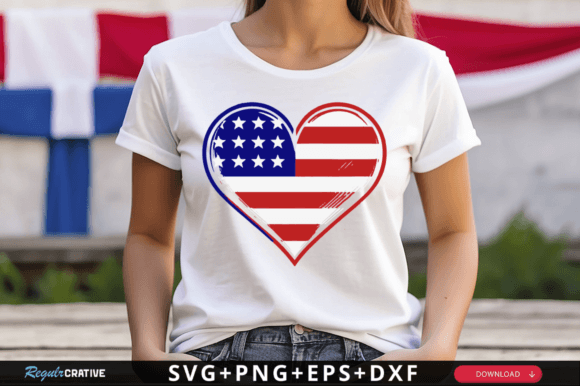 American Heart Flag SVG Design, Graphics & Crafts