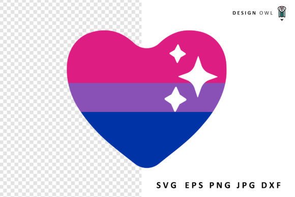 Bisexual Flag Heart SVG