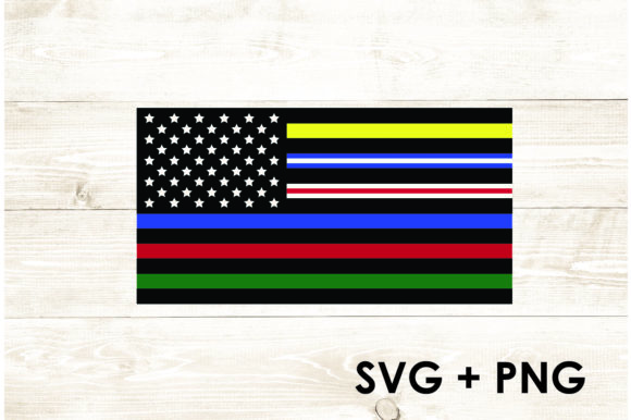 Colored Ameriacn Flag All Stripes