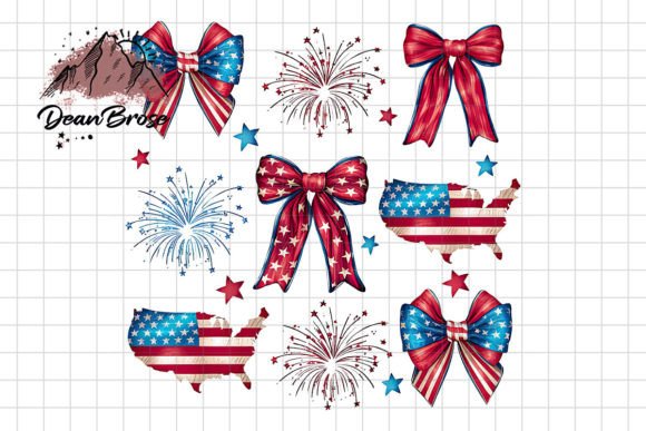 Coquette American Flag Png Sublimation: Graphics for Crafts and Content