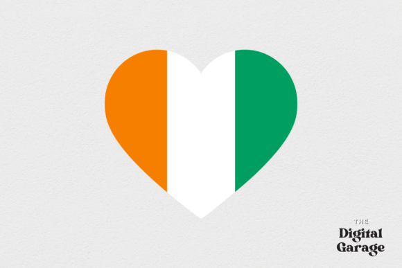 Côte D Ivoire Heart Flag, Graphics & Crafts