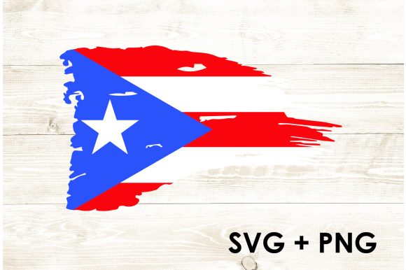 Distressed Puerto Rico Flag Graphics for Crafts