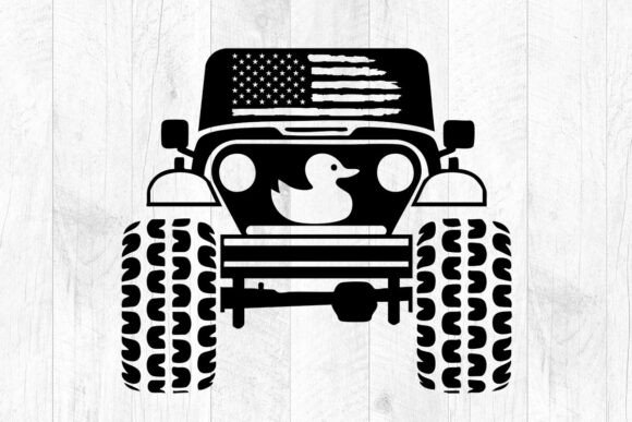 Duck Offroad Svg, 4x4 American Flag Duck