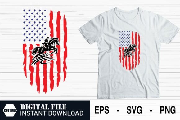 Enchanted US Flag with Unicorn Design: Graphics & Crafts