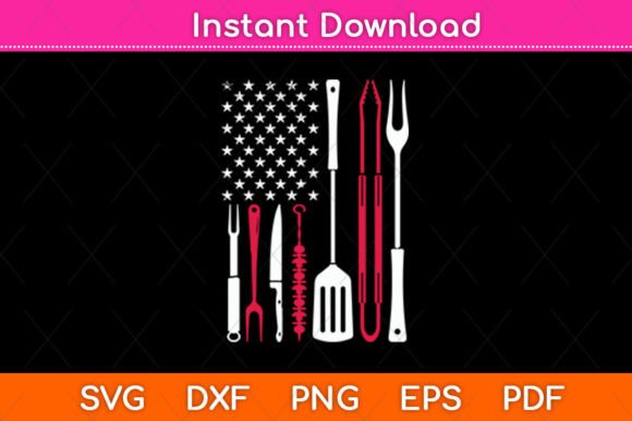 Funny Barbecue Smoke US Flag July 4th Graphics