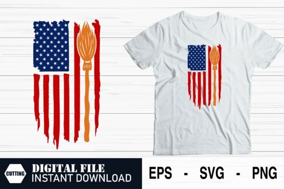 Halloween US Flag - Scary Patriotic Graphics