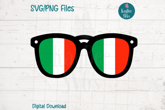 Italian Flag Sunglasses Graphics & Crafts