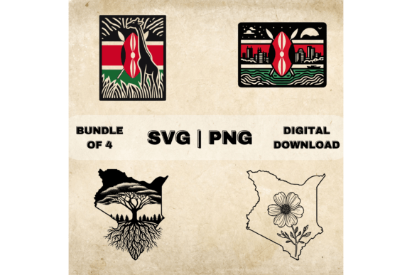 Kenya Map SVG Bundle for Crafts and Graphics