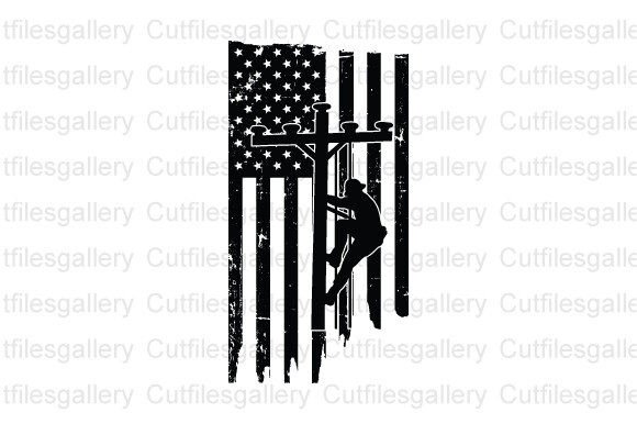 Lineman Flag SVG for Crafts and Graphics