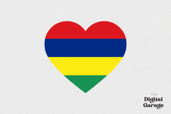 Mauritius Heart Flag, SVG PNG: Graphics & Crafts