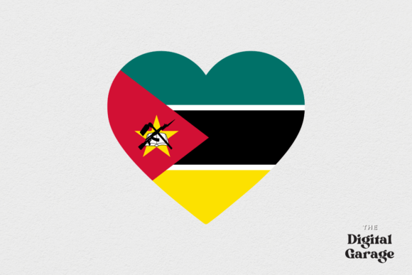 Mozambique Heart Flag, SVG PNG: Graphics & Crafts for Real Publishing