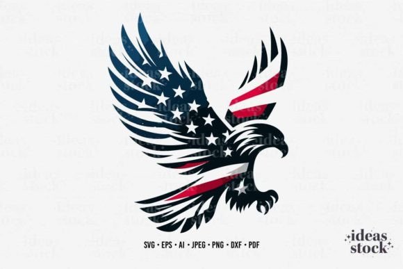 Patriotic Eagle SVG for Graphics and Crafts