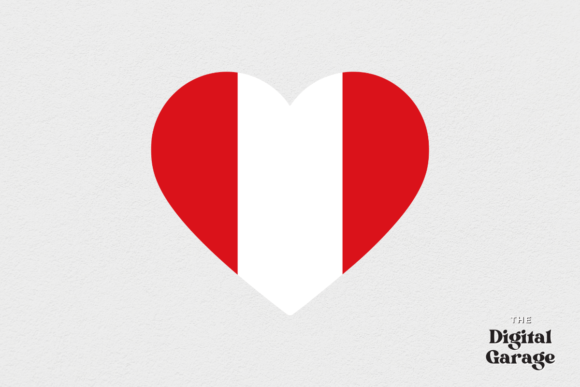 Peru Heart Flag, SVG PNG