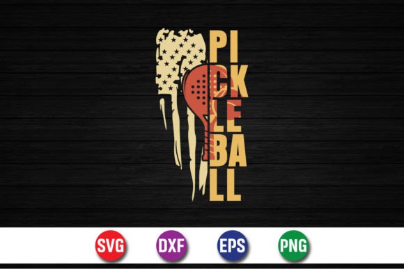 Pickleball Game Pickleball American Flag Graphics