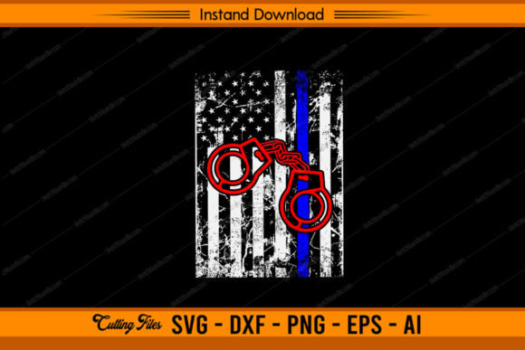 Police Hand-Cap With US Flag Graphics