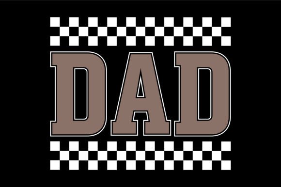 Racing Dad Checkered Flag SVG