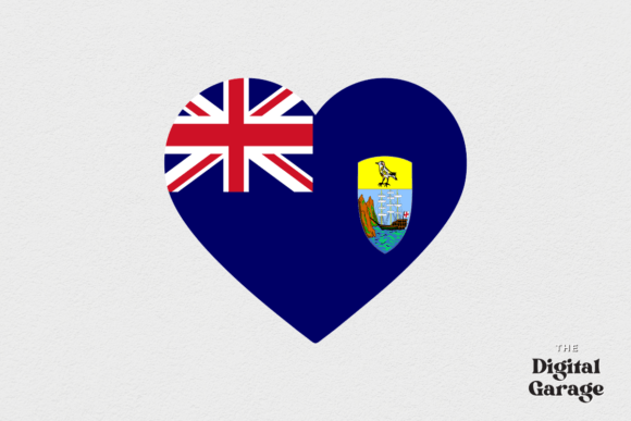 Saint Helena Heart Flag, SVG PNG