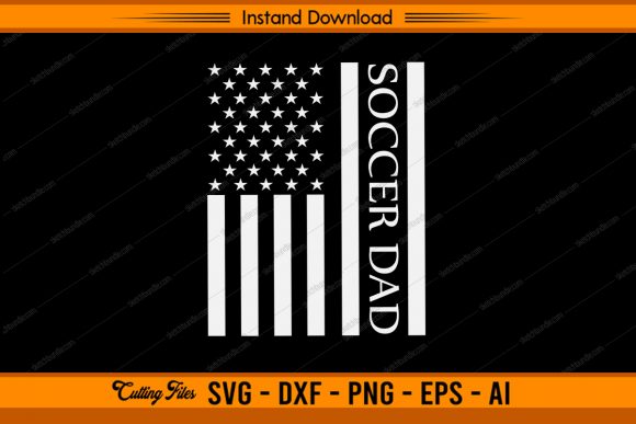 Soccer Dad with US Flag Graphics and Crafts