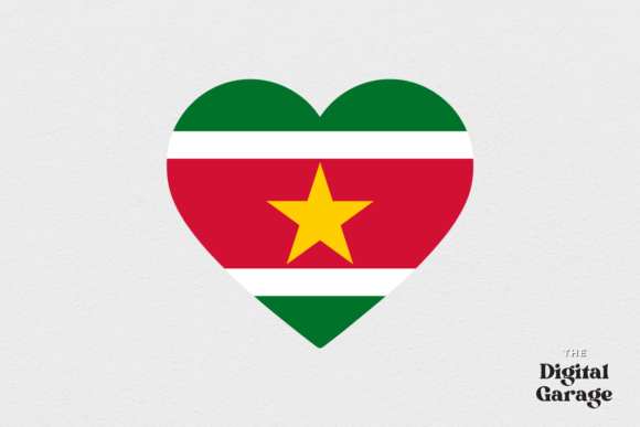 Suriname Heart Flag, SVG PNG – Graphics for Crafts & Small Business Branding