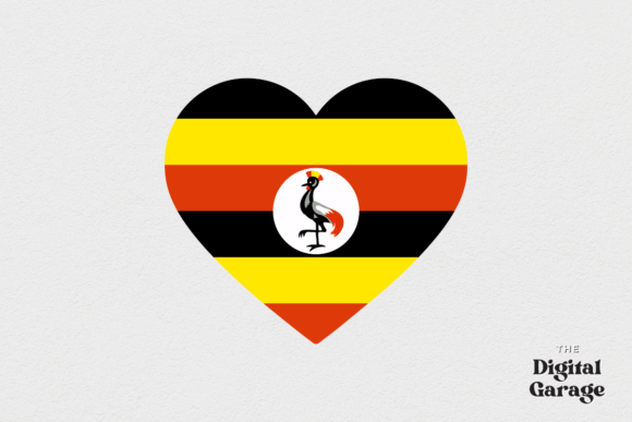 Uganda Heart Flag, SVG PNG: Graphics and Crafts in One