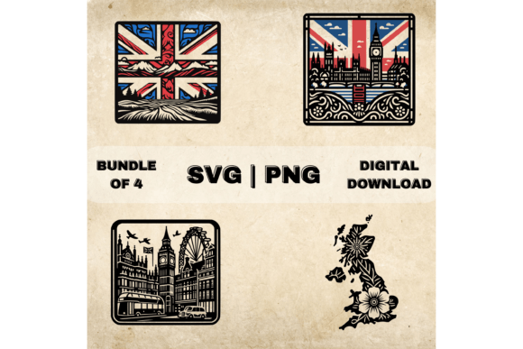 United Kingdom SVG Bundle for Graphics and Crafts