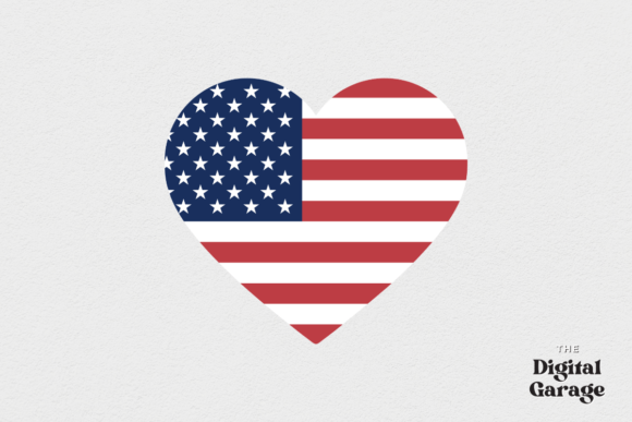 United States Heart Flag, SVG PNG – Graphics and Crafts