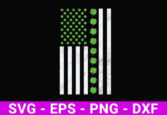 US American Flag St Patricks Day SVG: Graphics & Crafts