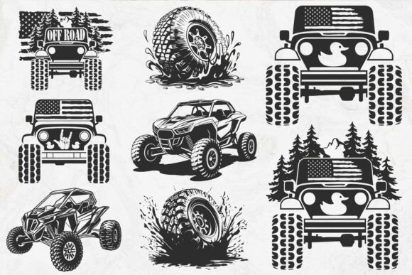 US Flag Offroad Svg, American Duck Svg