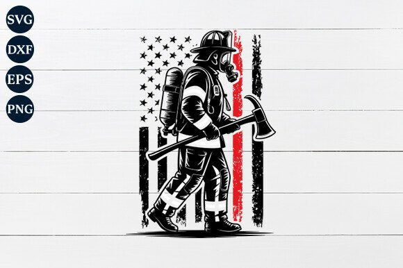 USA Flag Firefighter SVG: Graphics and Crafts for Content Publishing