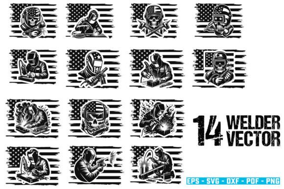 Welder With American Flag SVG for Graphics and Crafts